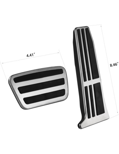 Cubiertas de Pedales CKE para Toyota Camry 2018-2024 - Plata y Negro