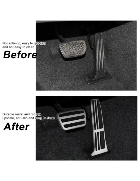 Cubiertas de Pedales CKE para Toyota Camry 2018-2024 - Plata y Negro