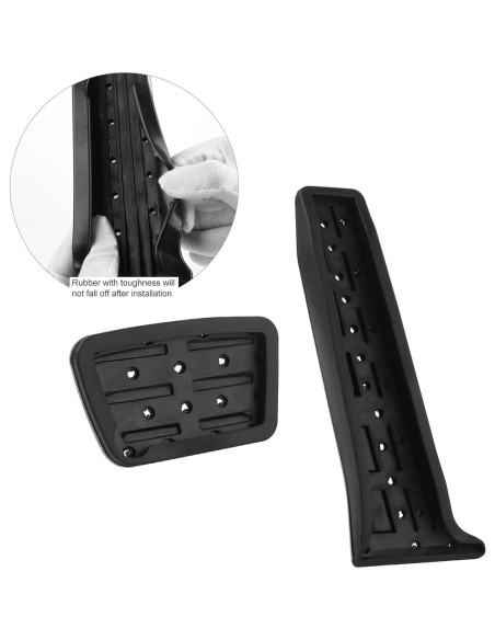 Cubiertas de Pedales CKE para Toyota Camry 2018-2024 - Plata y Negro