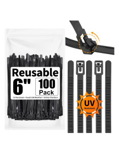 Bridas Reutilizables SOOOEC 15cm 100 Piezas Resistentes UV