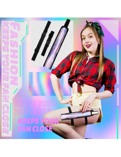 Soporte de Ventilador de Mano Plegable Cosblank Plateado 2