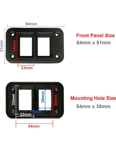 Carcasa de Interruptor Doble Vía BACAUTOPARTS para Toyota