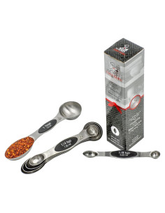 Juego de cucharas medidoras magnéticas El Chef Guru 6 piezas
