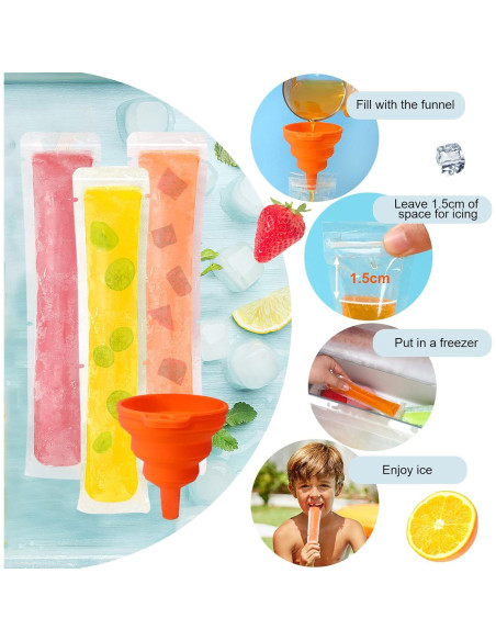 Bolsas Desechables para Paletas de Hielo FEBSNOW 120 Unidades