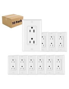 Toma de Corriente Decorativa Micmi 15A Blanca UL Listada