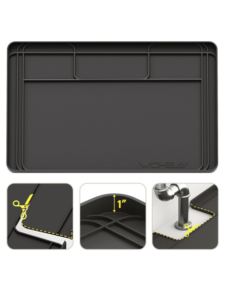 Alfombrilla para Fregadero Wohbay 86.4x55.9cm Silicona Impermeable