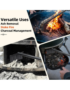 Rastrillo de Cenizas BBQ Dakepole 73.66 cm Metal Resistente 2