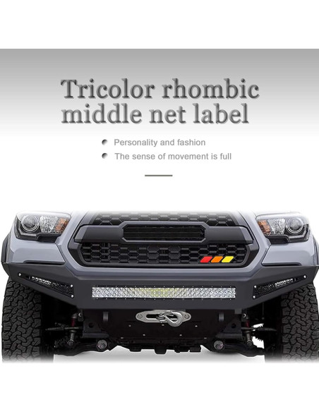 Emblema de Rejilla Tri-Color Sodcay para Tacoma 4Runner Tundra