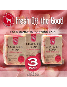 Jabón de Leche de Cabra Geranio Rosa Honey Sweetie Acres 141g 2