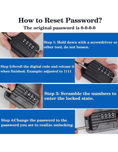 Cerradura de Seguridad para Refrigerador con Contraseña - Negra