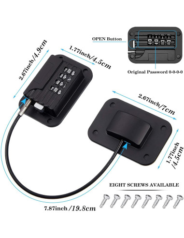Cerradura de Seguridad para Refrigerador con Contraseña - Negra