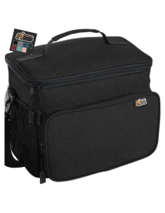 Bolsa de Almuerzo Aislada Gorilla Grip 15L Negra con Compartimentos