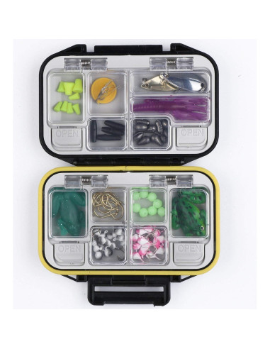 Caja de Cebo Portátil Impermeable LESOVI - Mini 12 Compartimentos