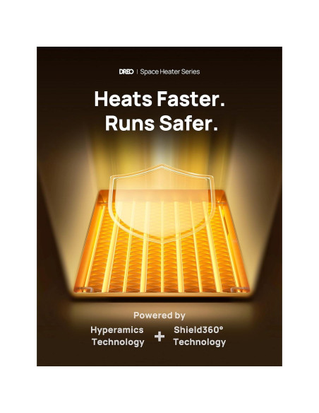 Calefactor Eléctrico Dreo DR-HSH004-Old 1500W Oscilante 70