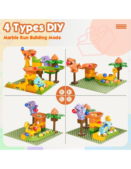 Pistas de Mármol Dinosaurios JIN SHENG 4 Carreras Verde Pistas de Mármol Dinosaurios JIN SHENG 4 Carreras Verde