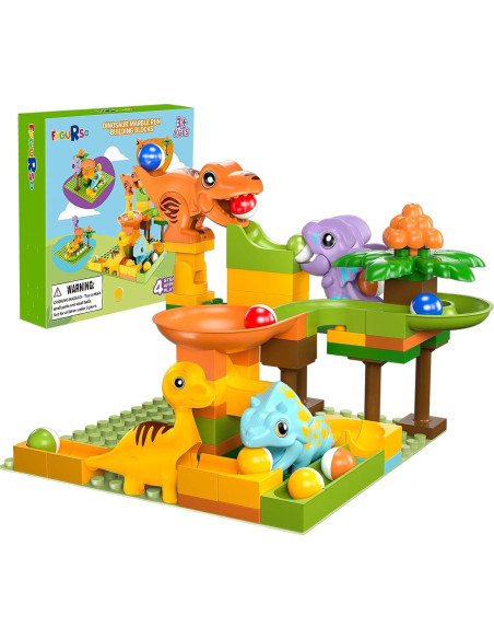 Pistas de Mármol Dinosaurios JIN SHENG 4 Carreras Verde Pistas de Mármol Dinosaurios JIN SHENG 4 Carreras Verde