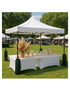 Carpa de Dosel 10x10ft Yoojahow + 2 Mesas Plegables + Fundas