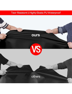 Pared Lateral 300D KaKuEike para Carpa 10x10 Negra Impermeable 2