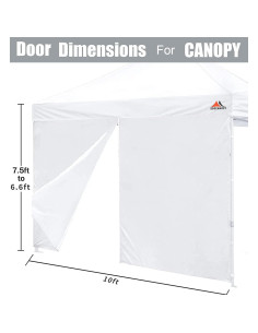Puerta para Carpa SCOCANOPY 10x10 Gris con Cremallera 2