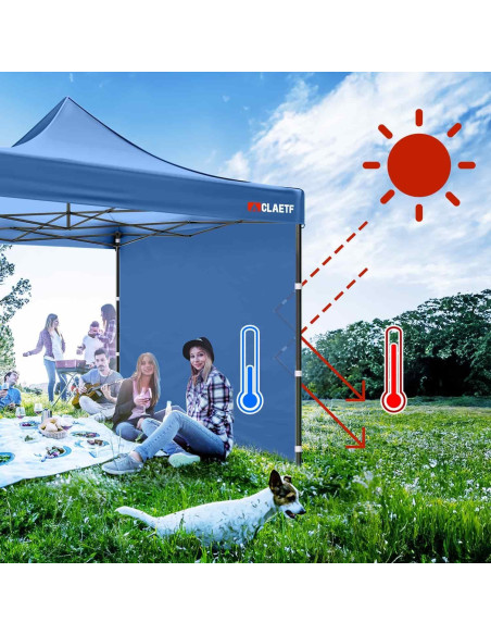 Pared Lateral Canopy 10x10 CLAETF Azul Impermeable UV 99%