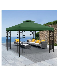 Techo de Repuesto para Gazebo Frtzal 3.05m Doble Capa Verde