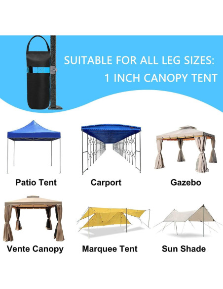 Juego de Pesas para Carpa DELONG - 4 Fijadores Estables Azul Juego de Pesas para Carpa DELONG - 4 Fijadores Estables Azul