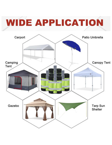 Bolsas de Arena ABCCANOPY para Toldos - 4 Unidades Verde