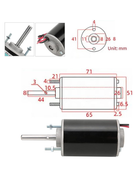 Motor de CC 30W Honses 12V/24V Mini Generador 3500/7000RPM