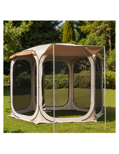 Carpa Plegable East Oak 3.66x3.66m con Malla y Bolsa de Transporte