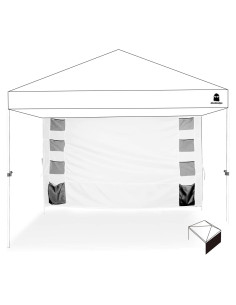 Pared Lateral de Sombra MordenApe para Toldo 10x10, Impermeable