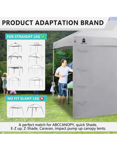 Pared Lateral de Sombra MordenApe para Toldo 10x10, Impermeable