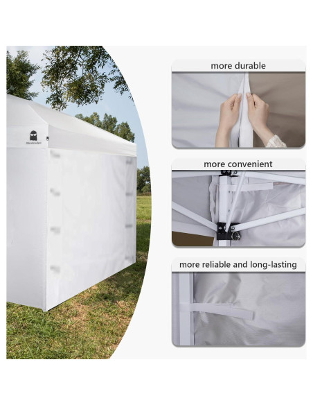 Pared Lateral de Sombra MordenApe para Toldo 10x10, Impermeable