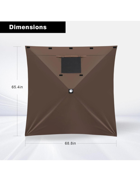 Panel Lateral MASTERCANOPY 150x172 cm Marrón con Ventana