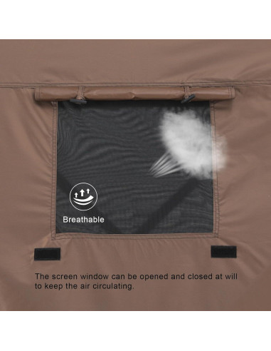 Panel Lateral MASTERCANOPY 150x172 cm Marrón con Ventana