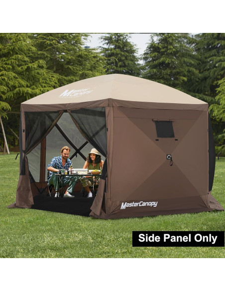 Panel Lateral MASTERCANOPY 150x172 cm Marrón con Ventana