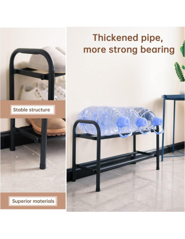 Estante para Zapatos Expandible Gonfoam 2 Niveles Metal Negro