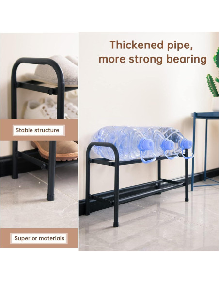 Estante para Zapatos Expandible Gonfoam 2 Niveles Metal Negro