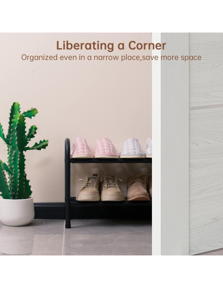 Estante para Zapatos Expandible Gonfoam 2 Niveles Metal Negro