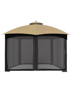 Malla Mosquitera Reemplazo Gazebo 10x12 Pies Warmally Negra