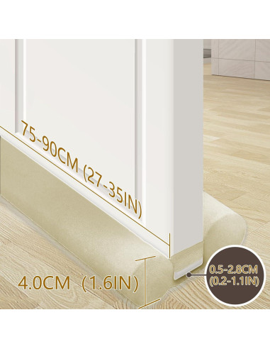Detenedor de Corrientes de Aire JUJIBL 32" Beige Aislante 2.8cm