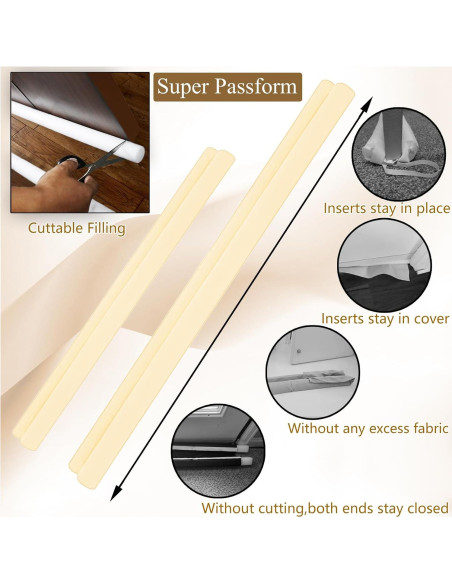 Detenedor de Corrientes de Aire JUJIBL 32" Beige Aislante 2.8cm