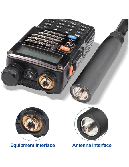 Antena de Radio Ham Plegable Bingfu VHF UHF 136-520MHz 47cm