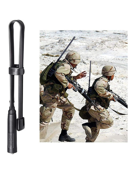 Antena de Radio Ham Plegable Bingfu VHF UHF 136-520MHz 47cm