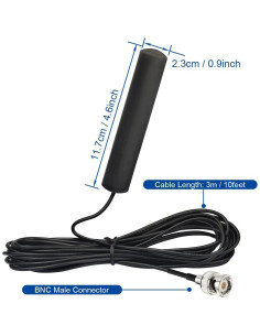 Antena Adhesiva VHF UHF Bingfu para Escáner de Radio 3m 2