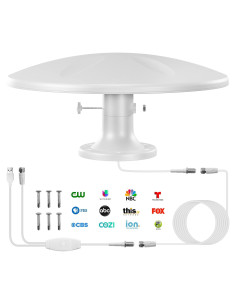 Antena de TV exterior DTB TECH 4K HDTV 160.9 km VHF UHF