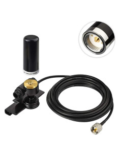 Antena de Radio Móvil Bingfu VHF UHF 136-470MHz 5m con Soporte