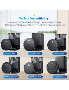 Paquete de 10 bolsas de polvo DrFlito X8DB para aspiradora robot 2