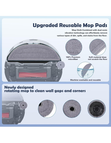 Kit de Accesorios VIEWALL S8 Max Ultra para Roborock - 24 Piezas