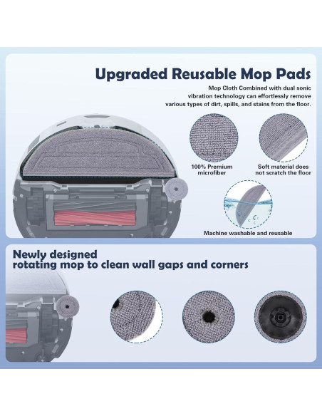 Kit de Accesorios VIEWALL S8 Max Ultra para Roborock - 24 Piezas