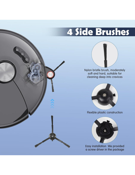 Kit de Accesorios VIEWALL S8 Max Ultra para Roborock - 24 Piezas